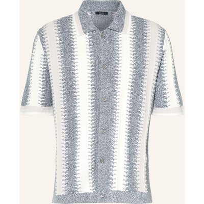 Reiss Strickhemd Dale Regular Fit blau