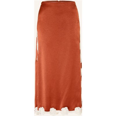 Reiss Satinrock Doa Mit Spitze rot