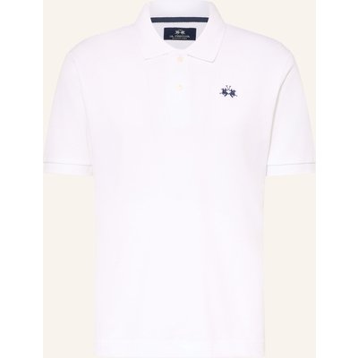 La Martina Piqué-Poloshirt weiss