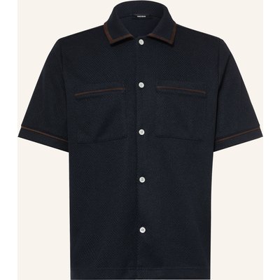 Reiss Kurzarm-Hemd Weaver Comfort Fit blau