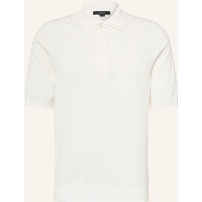 Reiss Strick-Poloshirt Selkirk weiss