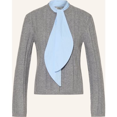 Maje Pullover Mit Abnehmbarer Schluppe grau