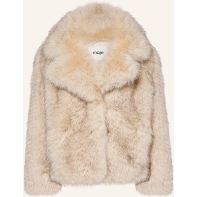Maje Kunstfell-Jacke beige