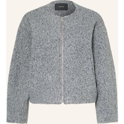Opus Overjacket Hurlisa Aus Bouclé grau