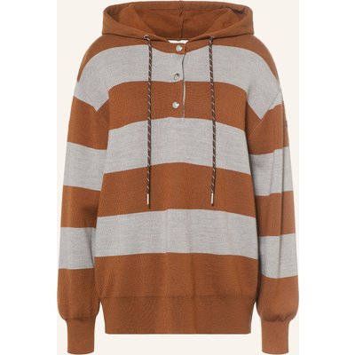 Claudie Pierlot Hoodie Im Materialmix beige