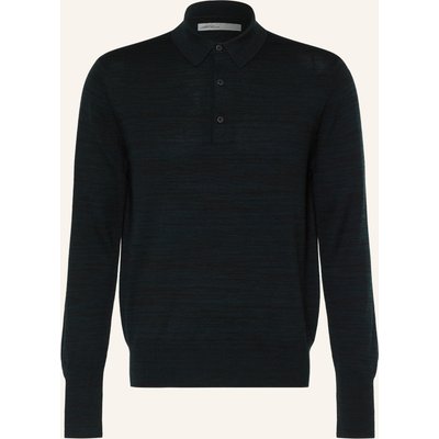 Allsaints Strick-Poloshirt Beton schwarz