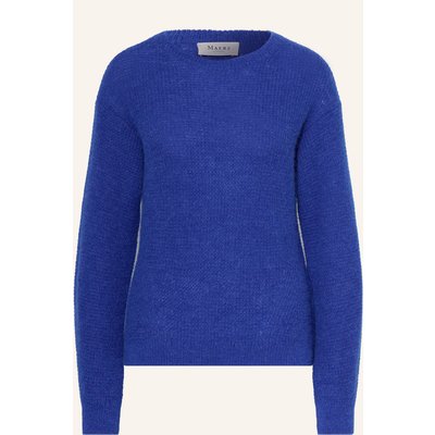 Maerz Muenchen Pullover Mit Alpaka blau