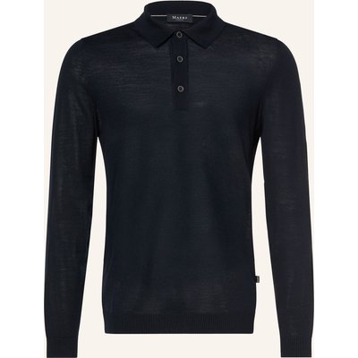 Maerz Muenchen Strick-Poloshirt blau