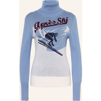 We Norwegians Rollkragenpullover After Ski Aus Merinowolle blau