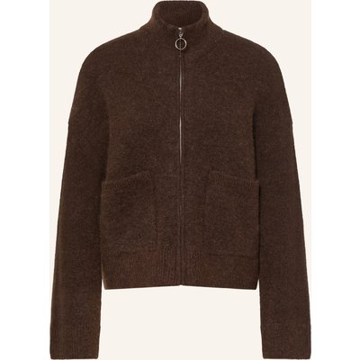 Selected Strickjacke Mit Alpaka braun