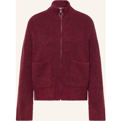 Selected Strickjacke Mit Alpaka rot