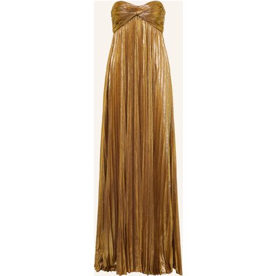 Retrofête Plisseekleid Zoa braun