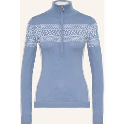 We Norwegians Midlayer Signature Aus Merinowolle blau