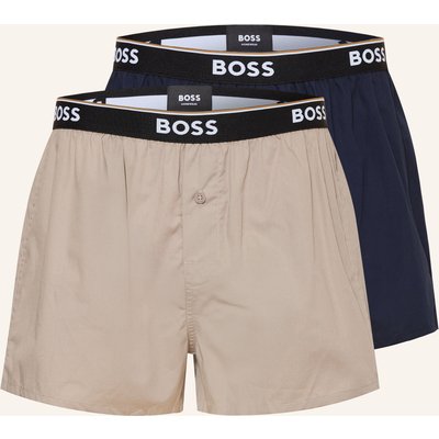 Boss 2er-Pack Web-Boxershorts beige