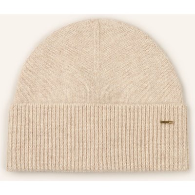 Boss Mütze Aus Cashmere weiss