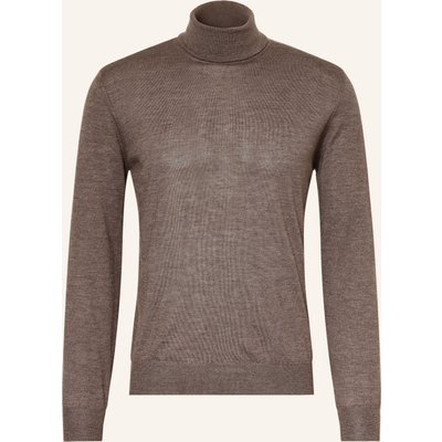 Fioroni Rollkragenpullover Aus Cashmere Mit Seide braun