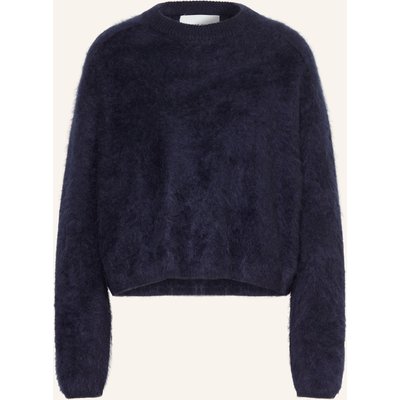 Soft Goat Cashmere-Pullover blau