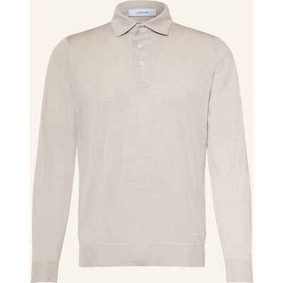 Lardini Strick-Poloshirt beige