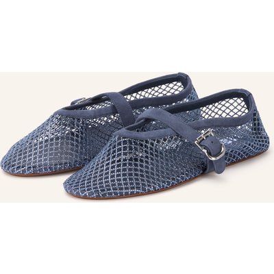 Alaïa Mary-Jane-Ballerinas Mit Schmucksteinen blau