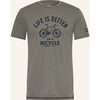 Super.Natural T-Shirt Better Bike Mit Merinowolle gruen