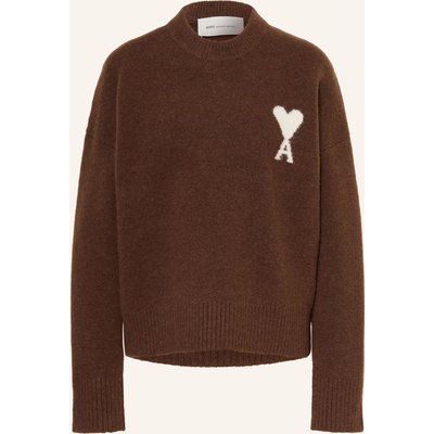 Ami Paris Pullover Mit Alpaka braun