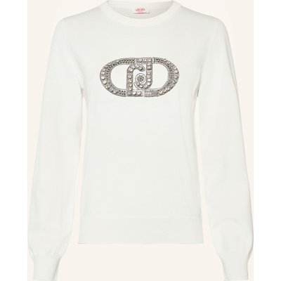 Liu Jo Pullover Mit Schmucksteinen weiss