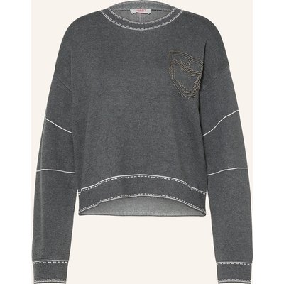Liu Jo Pullover Mit Schmucksteinen grau