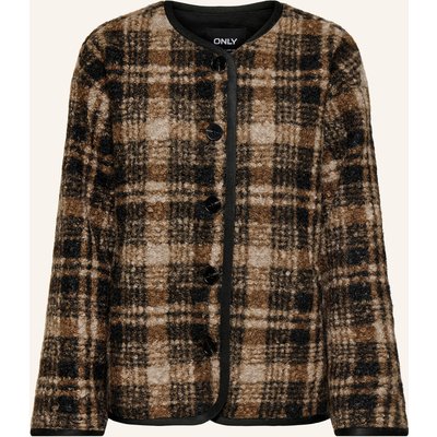 Only Bouclé-Jacke braun