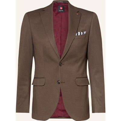 Cg - Club Of Gents Anzugsakko Cg Calvin Slim Fit Aus Jersey braun