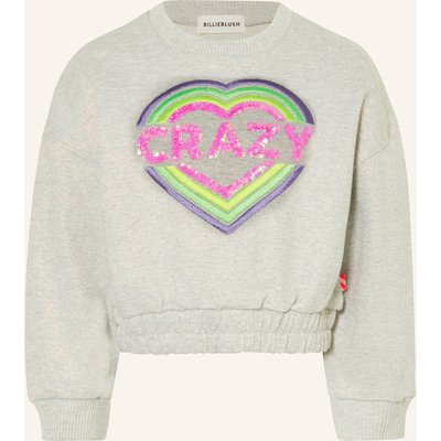 Billieblush Sweatshirt Mit Glitzergarn Und Pailletten grau