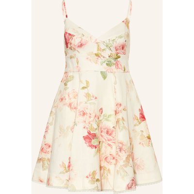 Zimmermann Cocktailkleid Roselight Aus Leinen weiss