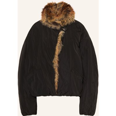 Isabel Marant Blouson Charone Mit Kunstfell schwarz