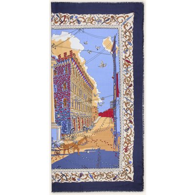 Ferragamo Tuch Mit Seide blau