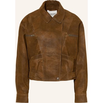 Marant Étoile Jacke Belma In Lederoptik braun