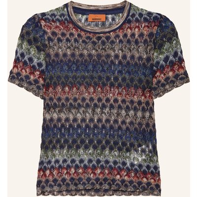 Missoni Strickshirt Mit Glitzergarn blau