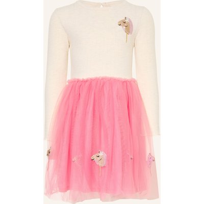 Danamade Kleid Im Materialmix rosa