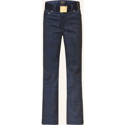 Goldbergh Softshell-Skihose Fuji In Jeansoptik Mit Schmucksteinen blau