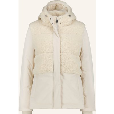 Cartoon Jacke Im Materialmix beige