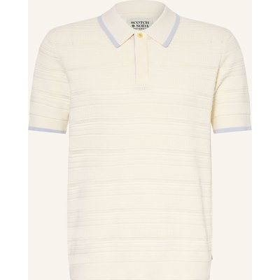 Scotch & Soda Strick-Poloshirt weiss