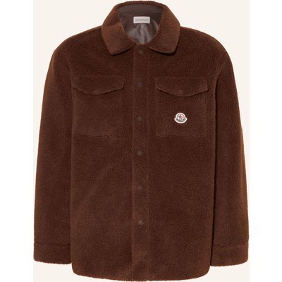 Moncler Enfant Teddyfell-Overshirt braun