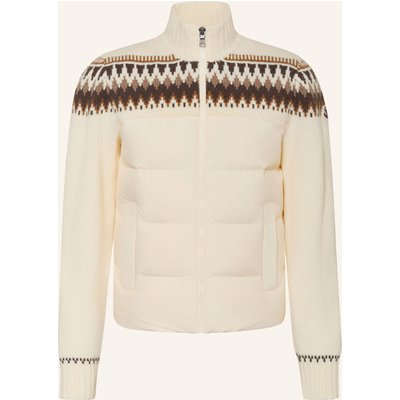 Moncler Enfant Steppjacke Im Materialmix weiss