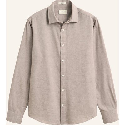 Gant Flanellhemd Regular Fit braun