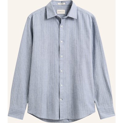 Gant Flanellhemd Regular Fit blau