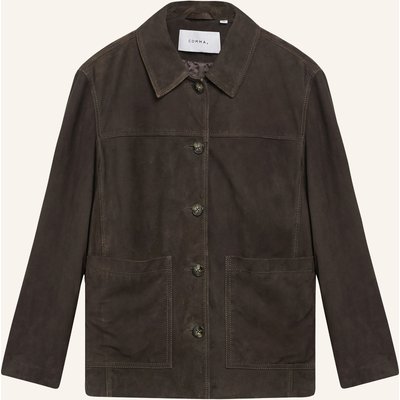 Comma Lederjacke braun