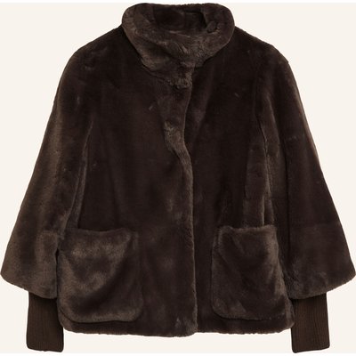 S.Oliver Black Label Kunstfell-Jacke braun