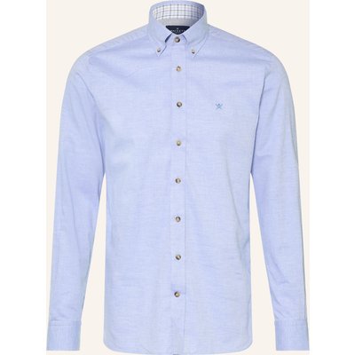 Hackett London Flanellhemd Tailored Fit blau