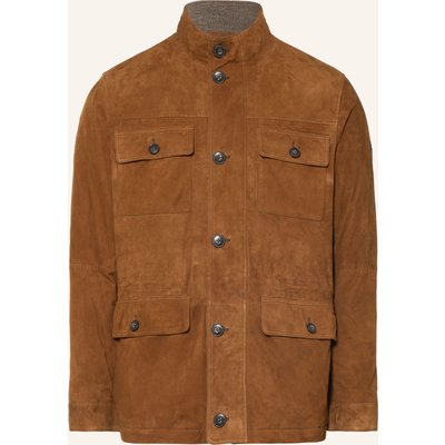 Hackett London Fieldjacket Aus Leder braun