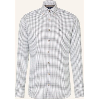 Hackett London Flanellhemd Tailored Fit gruen