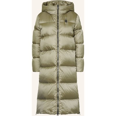 Blauer Daunenmantel Celia gruen