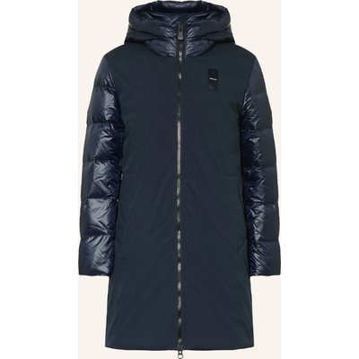 Blauer Daunenmantel Sawyer Im Materialmix blau